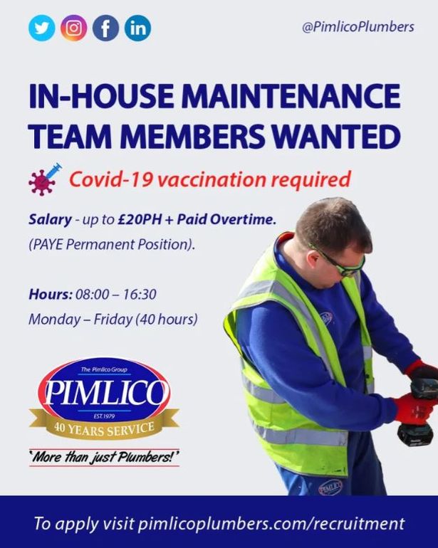 Pimlico Plumbing boss Charlie Mullins introduces 'no jab, no job' policy for new hires