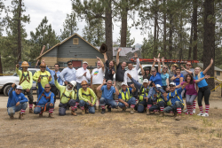 NRCA members celebrate four years of keeping family safe and dry... by raising a roof at Camp Ronald McDonald for good times