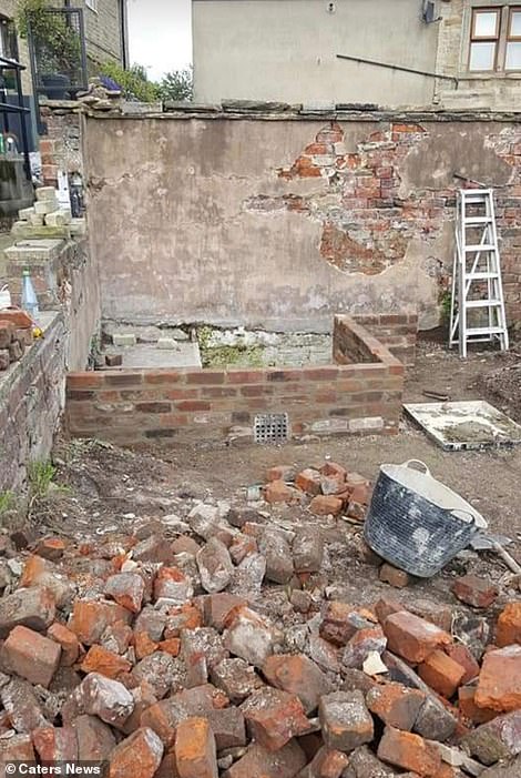 He managed to spend just £1,000 on refurbishing the outside cellar buiten