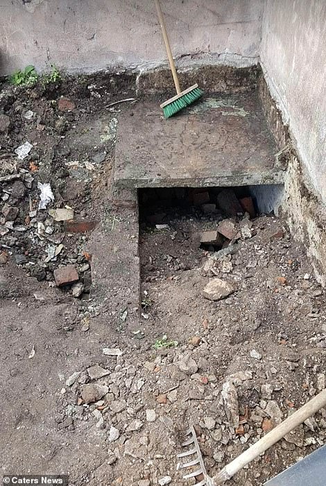 Sam first found the underground basement in 2019 and immediately set to work turning it into a toilet