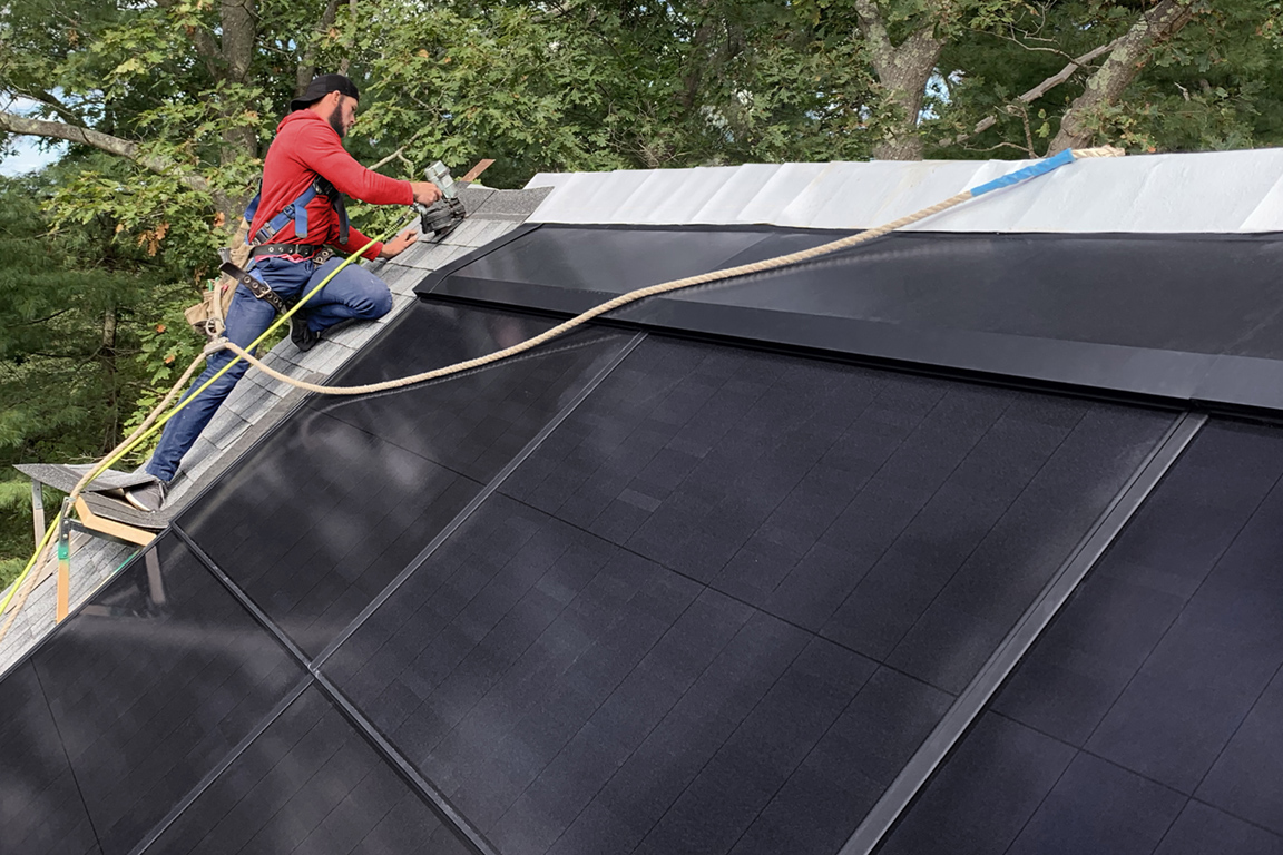 GAF Energy solaria modules Solaria solar modules used in a GAF Energy installation