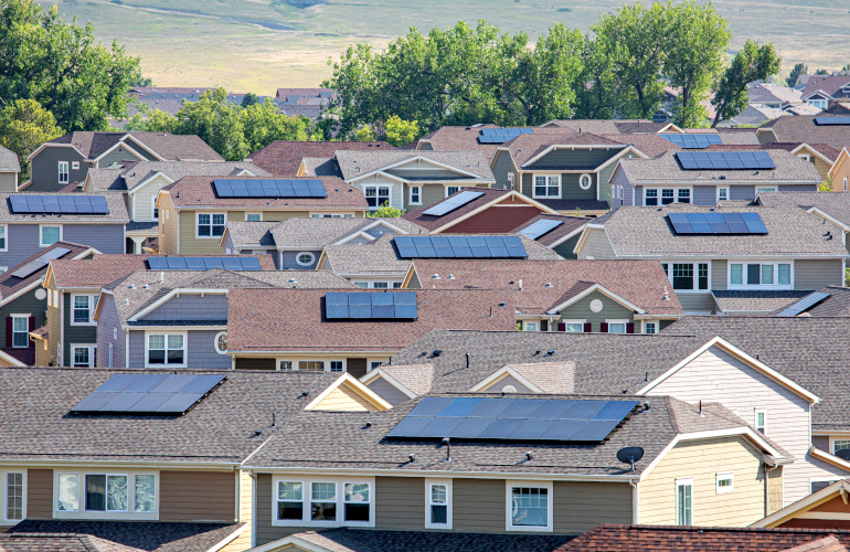Residential Solar Solar homes in Golden, Colorado. Photo by Werner Slocum/NREL
