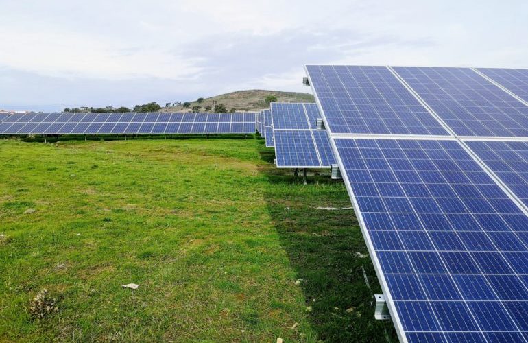 solar panels farm community stock Construction underway on Idaho's largest solar project