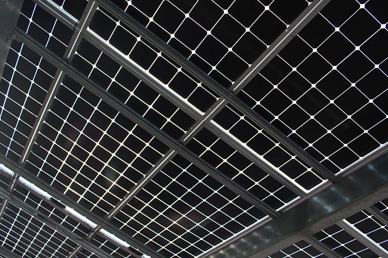 stock bifacial module panel Credit: Billy Ludt/Solar Power World