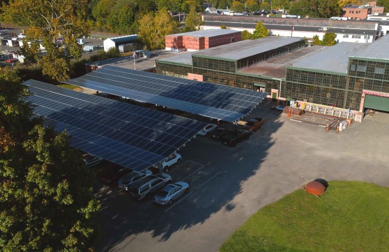 connecticut manufacturer solar carport Credit: Preferred Manufacturing