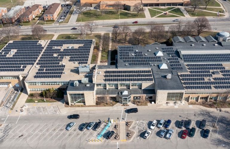 solaredge wisconsin rooftop roof solar commercial 2. Wisconsin town offsets 50% of municipal energy use with rooftop solar