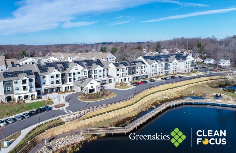 greenskies featured Greenskies adds sprawling rooftop solar array to senior living community center