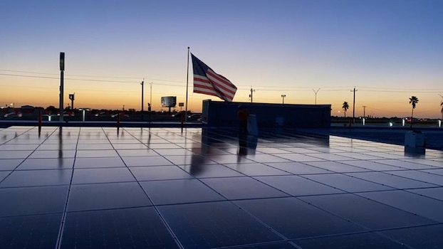 Boggus Automotive Image w:Flag Freedom Solar installs arrays at three Rio Grande car dealerships