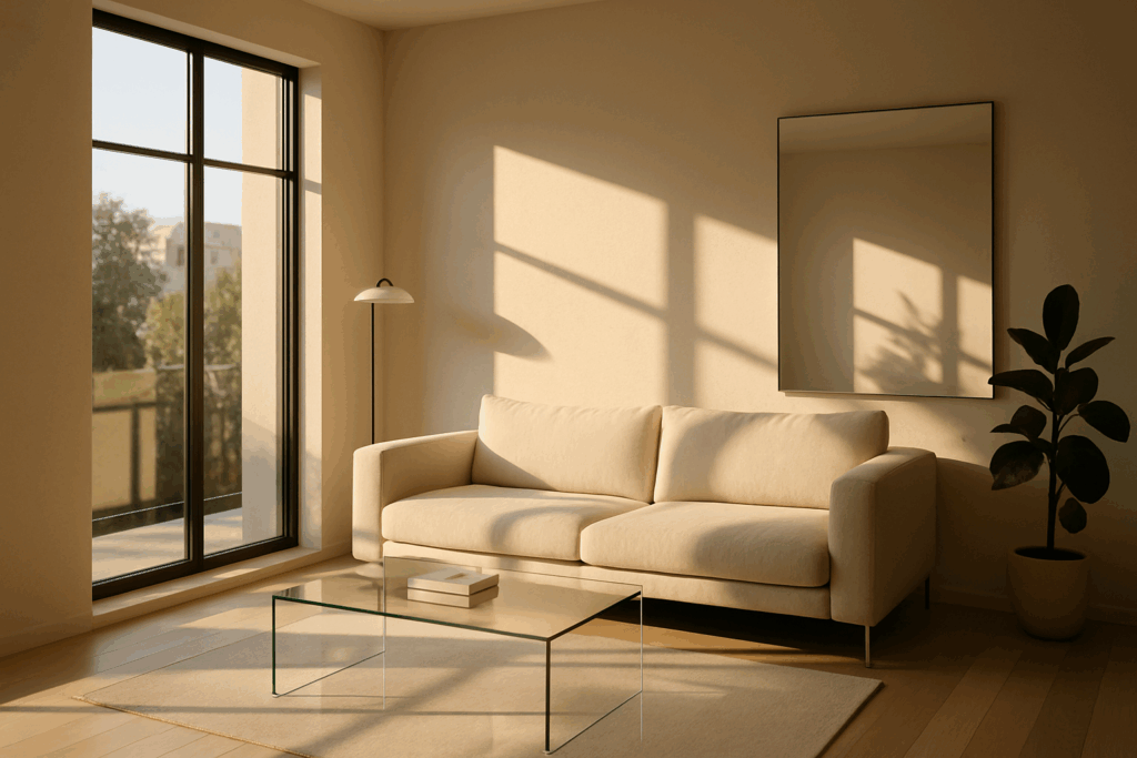 Large windows reflective surfaces